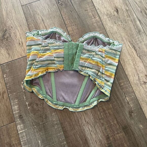 Urban Outfitters Women's Green and Silver Corset size m - Picture 2 of 6
